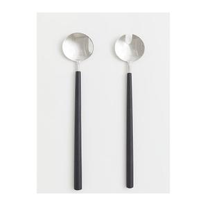 Nueva llegada 2024 hermoso mango acrílico vajilla ensalada servidor para servir comida vajilla ensalada servidor CONJUNTO DE ACERO INOXIDABLE - Product Image 1