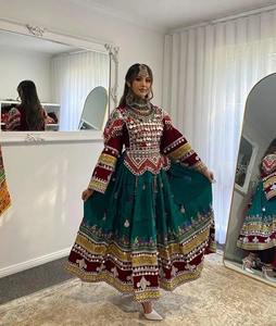 ชุดเดรสยาวแบบดั้งเดิมของชาวคุชิอัฟกัน ทำด้วยมือ สำหรับผู้หญิง ปักลายแบบชาติพันธุ์ เหมาะสำหรับงานเทศกาล - Product Image 1