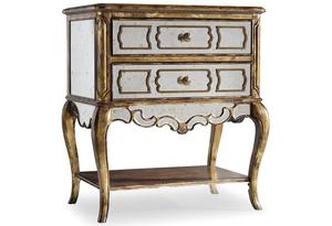 Mesita de Noche de Madera Maciza de Alta Calidad, Color Natural con Detalles en Dorado, Madera de Teca, Caoba, Suar, Juego de Muebles para Dormitorio de Hospital - Product Image 4