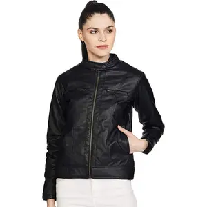 Ropa de calle a la moda para mujer, ropa de cuero, chaqueta de talla grande, chaquetas