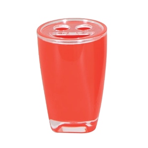 Portaspazzolino in acrilico MSV «Tahiti» in rosso - Product Image 2