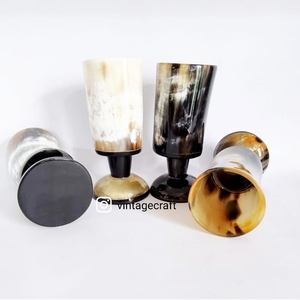 Nhà Máy Trực Tiếp Bán Tự Nhiên Sừng Khắc Thủy Tinh Ngắn Uống Cốc Mở Tuyệt Vời Xuất khẩu Cho Bia Giá Thấp Thủ Công Thủ Công - Product Image 4