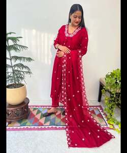 Venta al por mayor en línea vestidos de las mujeres Proveedor de Ropa Casual elegante Sexy Top bottom dupatta conjunto de la moda india paquistaní - Product Image 6