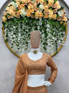 Lehenga choli ชุดบอลวินเทจ9มม. สำหรับผู้หญิงชุดปักลวดลายสวยงาม - Product Image 6