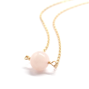 925 Silver Round Ball <b>Rose</b> <b>Quartz</b> Gemstone <b>Necklace</b> - Handmade Charm <b>Necklace</b> Jewelry Wholesale - Product Image 1