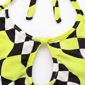 Collection de maillots de bain deux pièces pour femme, en tissu léger, avec bas de maillot coupe haute, tendance, pour les vacances d'été à la station balnéaire - Product Image 5
