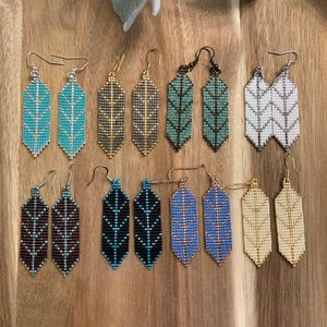 Pendientes de borla largos hechos a mano con cuentas multicolores, regalos de joyería de fiesta para niñas, pendientes tejidos con cuentas de semillas de cristal BOHO para mujer a la moda - Product Image 1