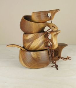 AGAIN Natural Wood Tea Cup Wooden for Wine Coffee Water Hot Cold Drinks Drinking <b>Mug</b>, Japanese Style Wood Tea Cup - Product Image 6