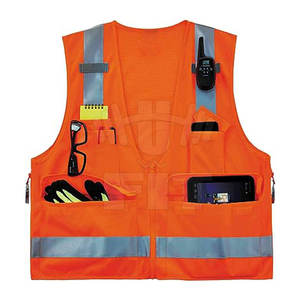 Chaleco DE SEGURIDAD reflectante ligero de alta visibilidad para hombre con logotipo personalizable Equipo de protección de alta visibilidad - Product Image 3