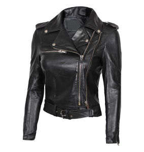 Veste en cuir et fourrure pour femmes, coupe ajustée, doublure en fourrure de haute qualité, vêtement d'extérieur tendance, fabriqué par un fournisseur pakistanais - Product Image 1