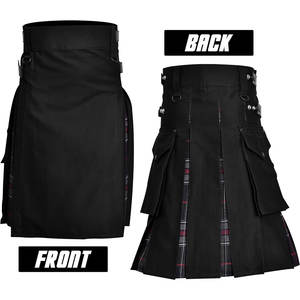 Kilts utilitaires hybrides MacGregor en tartan rouge et noir pour hommes, kilt traditionnel écossais 2026 - Product Image 4