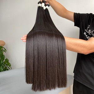 วิกผมคนผมแท้แบบไม่ผ่านกระบวนการผมคนผมมนุษย์แบบไม่ถักเปีย - Product Image 6