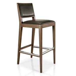 Tabouret de bar en bois écologique chaise haute belle décoration meubles de salle à manger design classique moderne - Product Image 4