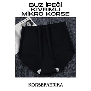 Breathable Ice <b>Silk</b> High Waist <b>Panty</b> for Women Comfort Fit Seamless Corset Style Elastic Everyday Wear - Product Image 5