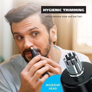 Tondeuse à sourcils portable DualTech rechargeable par USB, appareil d'épilation faciale pour hommes, tondeuse indolore pour les poils des oreilles et du nez, pour utilisation en voiture - Product Image 1