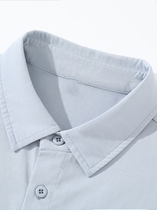 <b>Polo</b> Shirt Vintage Washed Short Sleeve <b>Ribbed</b> Collar Drop Shoulder Loose Fit Color Casual Fashion Wholesale Bulk Men's T-shirts - Product Image 2