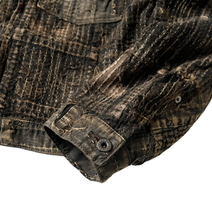 OEM personalizado para hombre chaqueta de mezclilla de fábrica al por mayor de los hombres de gran tamaño de manga larga de color sólido chaqueta de mezclilla - Product Image 4