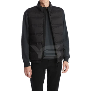 Chaqueta acolchada recubierta de invierno informal, diseño sin mangas, cuello levantado, a prueba de viento, transpirable, cierre de cremallera, patrón sólido antiretráctil - Product Image 6