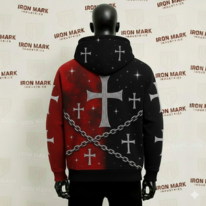 Sweat à capuche en coton 100% épais, coupe courte, délavé à l'acide, effet vieilli, avec broderie et strass, color block personnalisé, coupé-cousu, pour l'hiver - Product Image 2