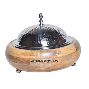 Casserole de créateur finie or et argent Hotpot fantaisie en métal Nouvelle arrivée Vente en gros Chauffe-plats en métal - Product Image 4