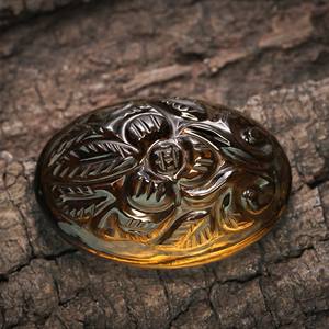 Quartz fumé sculpté moghol fait à la main pierre précieuse belle coupe ovale bijoux de qualité supérieure lumière naturelle taille personnalisée en vrac pierres précieuses en vrac - Product Image 2