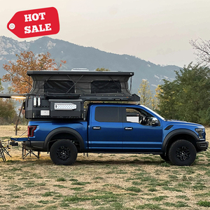 Lều cắm trại trên xe bán tải Manley 4X4 bằng nhôm, kiểu bật lên, có mái che trượt, lắp vào thùng xe - Product Image 1