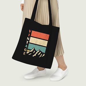 Vintage 12oz Cotton Tote <b>Bag</b> <b>Medium</b> Size Eco-Friendly and Recyclable with Long Handle for Daily Use Food and Advertising - Product Image 4