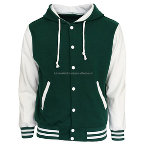 Unisex Stylish Long Sleeve Varsity Jacket Men's Printed Hooded Windbreaker <b>Coat</b> Casual Winter Zipper Gym Streetwear Pattern - Product Image 2