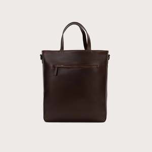 Sac fourre-tout vintage en cuir véritable marron, sac fourre-tout brodé à la main The Poet, résistant à l'eau, pour l'été et l'automne - Product Image 2