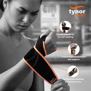 Neoprene <b>Wrist</b> <b>Support</b> with <b>Thumb</b> Loop for <b>Wrist</b> Protection <b>and</b> <b>Support</b> - Product Image 1