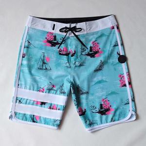 Pantalones cortos de baño informales para hombre, bordados, antiarrugas, cintura elástica, estiramiento, surf, Fitness, secado rápido, impermeables, pantalones de playa - Product Image 4