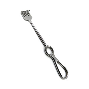 Écarteur chirurgical Volkman en acier inoxydable allemand, 6,18 pouces, manuel, à 6 branches, à une extrémité tranchante et une extrémité à pointe arrondie, Classe II - Product Image 1