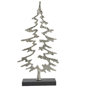 Árbol de Navidad Moderno de Metal Plateado con Base de Hierro, Duradero, Proporcionado por el Proveedor, para Decoración Rústica, Decoración Festiva para Cualquier Espacio de Vida - Product Image 1