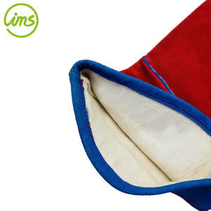 Ensemble de gants de barbecue en cuir de vache résistant au feu, rouge/noir, en daim, faciles à nettoyer - Product Image 5