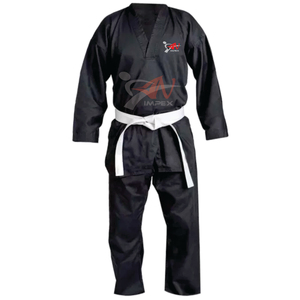 Uniformes professionnels de kung fu Uniforme de taekwondo karaté gi 100% Uniforme de kungfu en coton Vêtements de karaté d'arts martiaux - Product Image 3