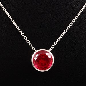 925 Sterling <b>Silver</b> Ruby Brilliant Cut Classic Style Women's Wedding Engagement <b>Charms</b> Third Party Certified Jewelry - Product Image 3