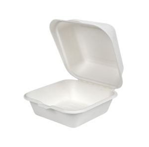Barquettes jetables en bagasse 6x6 pouces pour contenants alimentaires en provenance de la canne à sucre, vente en gros - Product Image 1