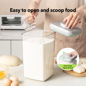 Conteneur de stockage alimentaire hermétique Ankou avec couvercle et cuillère de 130 ml, 4 L/4,2 qt, boîte de rangement pour cuisine, organiseur de garde-manger, <span class=keywords><strong>bocaux</strong></span> de rangement - Product Image 2
