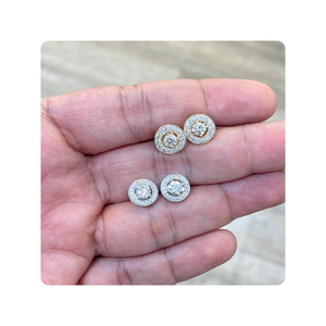 Pendientes Desmontables de Diamantes Naturales, Oro de 14 Quilates, 1.10 Quilates, Solitario Central, Joyería Fina, Exportación al por Mayor - Product Image 3