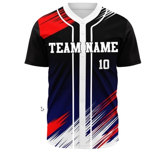 Vente directe d'usine, maillot de baseball sur mesure, respirant, de haute qualité, avec un nouveau design, 100% polyester, séchage rapide - Product Image 1