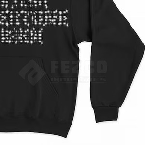 Sudaderas con capucha de diamantes de imitación de lana mezcladas de poliéster/algodón de moda para hombres Regular Fit Winter Street Look - Product Image 5