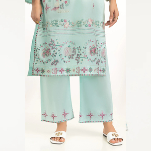Salwar Kameez เสื้อผ้าสำหรับผู้หญิงที่มีน้ำหนักเบาปักลายทางการ - Product Image 5