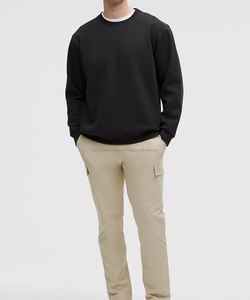 Pull-over à capuche en molleton de coton personnalisé, sweat-shirt de couleur unie, poignets côtelés, tissu chaud et durable pour l'hiver, vente en gros en vrac pour - Product Image 5