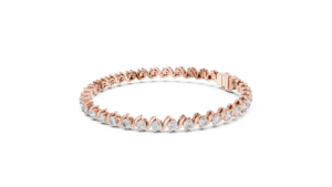 Bracelet tennis de luxe en or rose 18 carats avec diamants de laboratoire - Héritage moderne, minimaliste et audacieux - Product Image 2