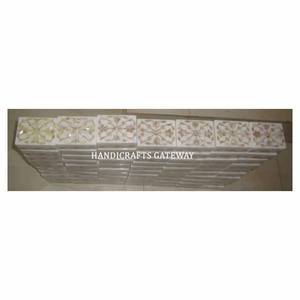 Belle forme de rectangle et design créatif de boîtes d'incrustation de nacre en marbre massif poli fin cadeau d'affaires fait main - Product Image 1