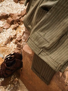 Mill Price 54%<b>LINEN</b> 44%COTTON 2%SPANDEX Europe FASHION STYLE CASUAL Pant DYED Quick Dry Breathable - Product Image 5