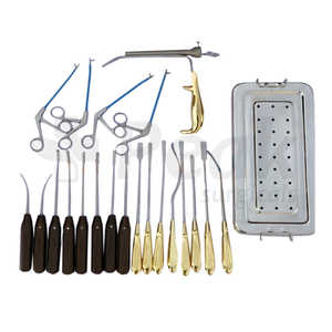 Juego de instrumentos de cirugía plástica para estiramiento facial para cirugía endoscópica, incluido el tubo de succión Fraizer, estiramiento facial manual de acero - Product Image 2