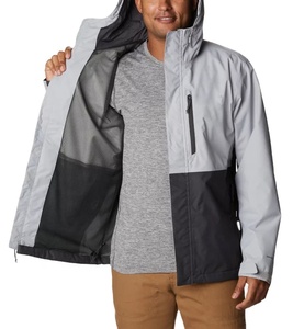 Veste coupe-vent de course à pied avec logo personnalisé pour hommes, fermeture à glissière avant, Streetwear imperméable, caractéristiques en cuir, coupe-vent et poche - Product Image 3
