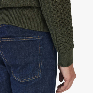 <b>Men's</b> <b>chunky</b> <b>cable</b> <b>knit</b> crewneck <b>jumper</b> heavy winter warm fashionable style trendy olive green color wholesale rate <b>men</b> sweaters - Product Image 2