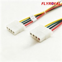 Câble de raccordement à 4 broches avec connecteur JST, câble d'alimentation électrique multicolore en cuivre, solution personnalisée OEM ODM